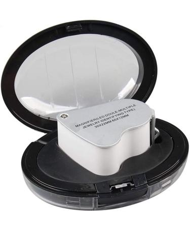 ES for Hobbies Reading Magnifier 30 Times 60 Times Higher Magnification Magnifier Magnifying Geological LED Light Reading Identification Jewelry Magnifier Magnifying Portable Hand-h Better Life