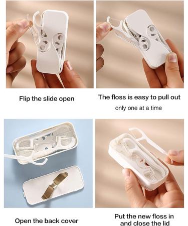 Portable Dental Floss Dispenser - 12-PKS Travel Dental Floss Picks Case - Ultra-Thin Organizer for Family & Hotel Use - Buy Online on GoSupps.com