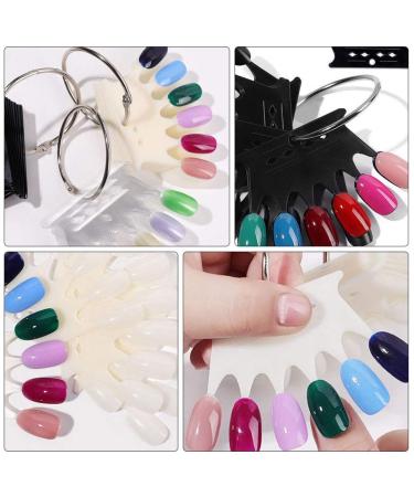 2Pcs Crown-Shaped Nail Sticks for Nail Art Practice - Nail Polish Display Boards with Metal Screw Split Ring - Buy Online on GoSupps.com