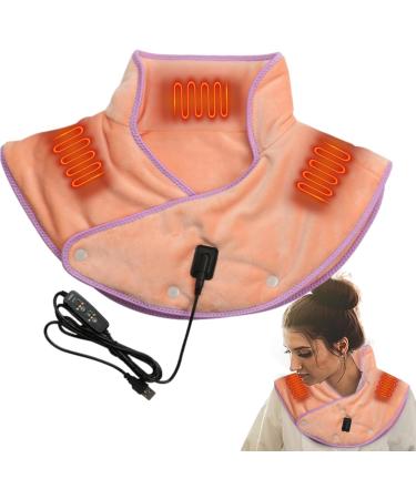 Leryveo Electric Neck & Shoulder Wrap - Warm Shoulder Pad with 3 Heating Settings | Fast Heating Safe Heating Pillows for Men & Women - Pink - Buy Online on GoSupps.com
