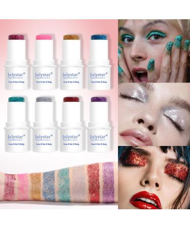 Shop Mermaid Face Glitter Stick - Waterproof Fine Glitter for Face Body Hair & Eyes | Sparkling Makeup (#05 Green) - Buy Online on GoSupps.com