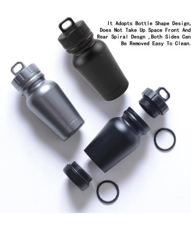 Portable Aluminum Pill Organizer Keychain - Waterproof Travel Medicine Box | Dual-Sided Grey Alloy Pill Holder for Outdoor Use - Buy Online on GoSupps.com