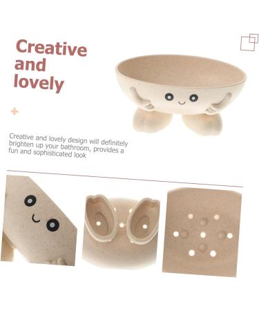 Ciieeo 3 Pcs Straw Cartoon Soap Box Sink Soap Plate Child Soap Dish Jewelweed Soap Cartoon Soap Dish Soap Case Liquid Bottle Wooden Sink Soap Holder Sink Sponge Pp Container Multifunction - Buy Online on GoSupps.com