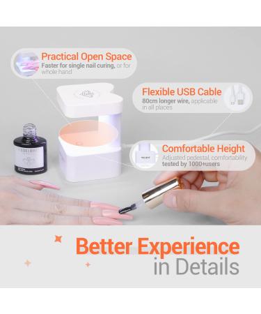 Modelones Gel Top Coat and Base Coat Bundle with Nail Primer and LED Nail Lamp - Buy Online on GoSupps.com