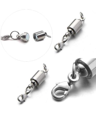 Screw Locking Magnetic Necklace Clasps - Safety Jewelry Closures 6mm Silver - Buy Online on GoSupps.com