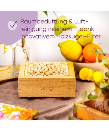 Baldini Aromastream Wood - Electric Air Freshener & Diffuser with Wooden Balls - Waterless Aroma Diffuser for International Shipping - Buy Online on GoSupps.com