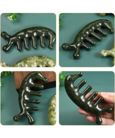 Fomiyes Jade Massage Comb | Creative Scalp & Body Massager | Handcrafted Jade Massage Tool for Relaxation - Buy Online on GoSupps.com