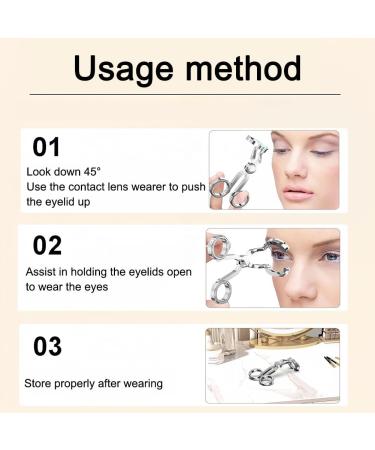 SYCOOVEN Contact Lens Wearing Aids | Easy Insert & Remove Tool | Eyelid Stretcher in Silver - Ideal for Comfortable Contact Lens Use - Buy Online on GoSupps.com