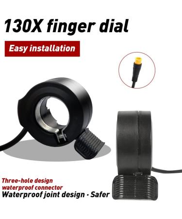 Electric Bike Thumb Throttle - Left/Right Finger Accelerator Control | 24-72V 130X WP Plug | Fits 22.4mm Handlebar | Ebike Accessories - Buy Online on GoSupps.com
