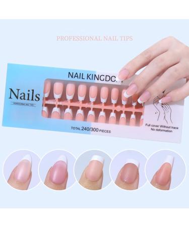 FEIlei Full Cover Nail Tips Extra Long for Press On Nails Manicure Tools Salon Home DIY D5 - Buy Online on GoSupps.com