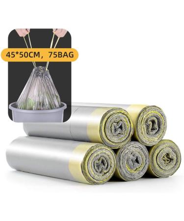 RTBQJ-At 12L Trash Bags with Handle - Tear-Resistant Liquid-Tight Opaque Garbage Bags + Fixing Tape (45x50cm 75 Pieces) - Ideal for International Shipping - Buy Online on GoSupps.com