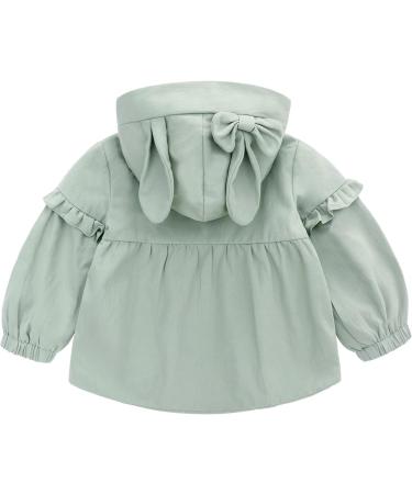 Famuka Baby Girls Hooded Jacket - Toddler Kids Spring Windbreaker Outwear (Green, 18 Months) - Buy Online on GoSupps.com