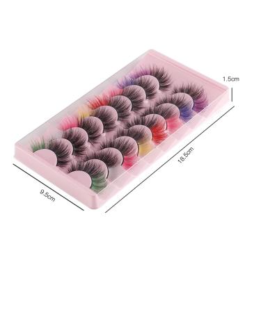 Fankexi 8 Pairs Colored False Eyelashes - Fluffy Faux Mink Volume Extensions | Colorful Russian Strip Lashes for Stunning Eyes - Buy Online on GoSupps.com