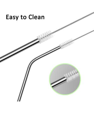 Jesykin 8 Pack Stainless Steel Reusable Straws with Case and Cleaning Brush - Long Metal Drinking Straws for 30oz and 20oz Tumblers - Dishwasher Safe - Buy Online on GoSupps.com