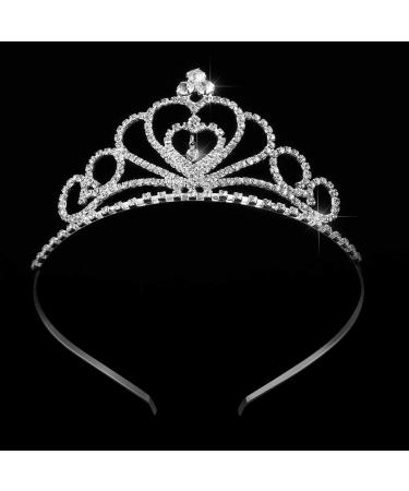 FRCOLOR Rhinestone Crystal Tiara Crown 2 Pack for Wedding, Bridal, Prom, Birthday, Pageant - Princess Tiara Headband - Buy Online on GoSupps.com