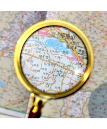 Magnifying Glasses for Hobbies Reading Magnifier Magnifying Glass HD 10 Times 80mm Glass Lens Handheld Imitation Mahogany Handle Identification Old Man Reading Magnifying Glass Vision - Buy Online on GoSupps.com