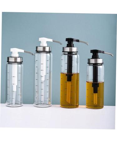 GRIRIW Kitchen Cruet Mayonnaise Bottle Kitchen Honey Dispenser Liquid Dispenser Condiment Pump Bottle Kitchen Oil Bottle Soy Sauce Bottle Glass Stainless Steel Fuel Consumption 22.5x6x6cm Black - Buy Online on GoSupps.com