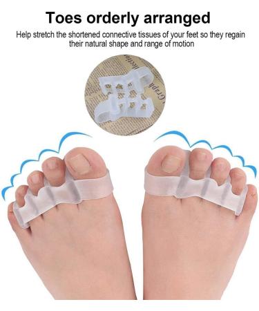 Bunion Corrector Toe Separators - 2 Pairs Silicone Gel Toe Straighteners for Overlapping Toes, Hallux Valgus, and Foot Pain Relief - Men and Women - Buy Online on GoSupps.com