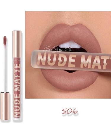 Allen Shaw Nude Matte Liquid Lipstick - Velvet Waterproof Lip Gloss Set for Women | Long Lasting Non-Stick Moisturizing Makeup Gift - Buy Online on GoSupps.com