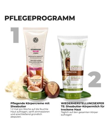 Yves Rocher Plant Care Body Repair Milk | Rich Organic Karit Butter Lotion for Very Dry Skin | Moisturizing Body Lotion for Women - Buy Online on GoSupps.com