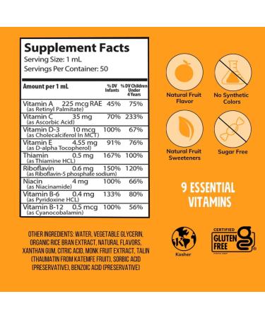 NovaFerrum MMM Multivitamin for Infants, Kids, Toddlers - Immune Support, Gluten Free, Ages 4 & Under - 1.69 Fl Oz - Buy Online on GoSupps.com