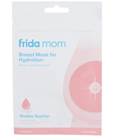 Frida Mom Breast Mask for Hydration- Made with Aloe Vera  Honey  Tea Tree Oil + Cucumber to Nourish + Soothe Boobs- 2 Sheet Masks - No Artificial Fragrances  Phthalates  or Parabens