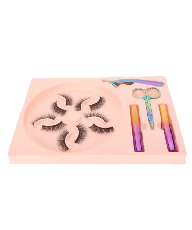 5 Pairs Updated 3D Magnetic Lashes with Eyeliner Kit Glue Free Waterproof Quick Dry 3D Fake Eyelashes Reusable 3D Magnetic False Lashes Extension Set Create Charming Bright Eyes