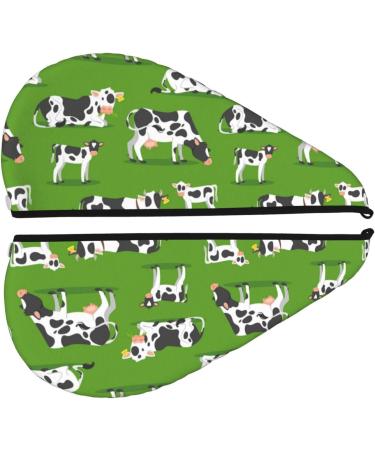 Buy Cows with Calfs Green Microfiber Hair Towel - Super Absorbent Quick Dry Wrap for Long Curly & Thick Hair | Soft Coral Velvet for Women - Buy Online on GoSupps.com