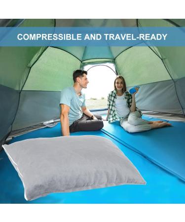 CBBPET Lightweight Pillow - Pack of 2 Ultra Soft Kids Pillows for Sleeping - Compressible Memory Foam Travel Pillow - Waterproof Velvet Cover - Grey 14x18 Inch - Buy Online on GoSupps.com