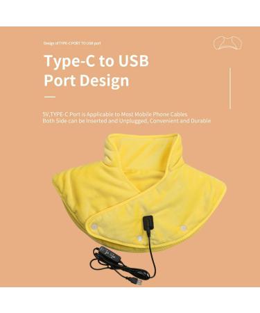 Jacekee Heated Shoulder Pillow & Warmer Scarf - 3 Heat Levels Skin-Friendly Relief for Cramps & Back Pain | Yellow | International Shipping - Buy Online on GoSupps.com