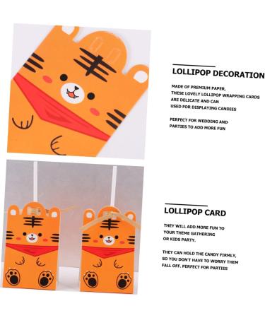 Zerodeko 40pcs Lollipop Ornament Paper Card Cartoon Note Packaging Decoration Card Chocolate Wrappers Lollipop Holder Cute Note Cards for Lollipop Packing Paper Holder Candy - Buy Online on GoSupps.com