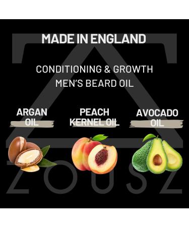 ZOUSZ Gold Oud Beard Oil - Men's Grooming with Avocado, Argan & Macadamia Oils - Non-Greasy Softener & Moisturizer - Vegan-Friendly Gift - 50mL - Buy Online on GoSupps.com