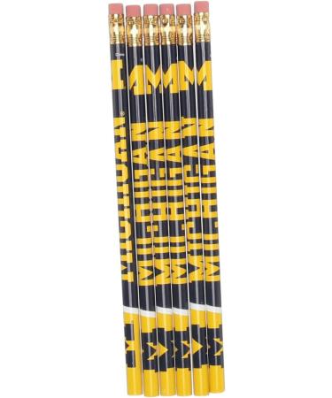 NCAA University of Michigan Black Pencil Set - 6 Pack | Officially Licensed Merchandise - Buy Online on GoSupps.com