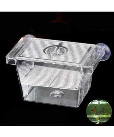 Aquarium Fish Tank Hatchery Breeder Box Breeding Tank, Baby Fish Separator Fish Tank Divider, Acrylic Fish Container Aquarium Fry Box for Baby Fishes Shrimp Guppy Clownfish Aggressive Fish