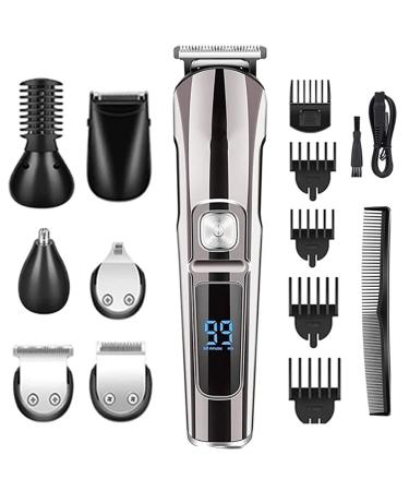Hair Clippers Professional Multifunction Beard Hair Trimmer Waterproof 6 in 1 Hair Clipper Electric Razor for Men Grooming Kit Set