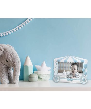 Isaac Jacobs 4x6 Resin Baby Picture Frame - Tabletop Desk Display (White with Blue) - Buy Online on GoSupps.com