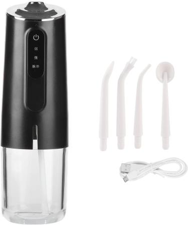 Black USB Rechargeable Oral Irrigator with 360 Rotating Nozzle - Deep Teeth Cleaning for a Refreshing Bathroom Experience - Buy Online on GoSupps.com
