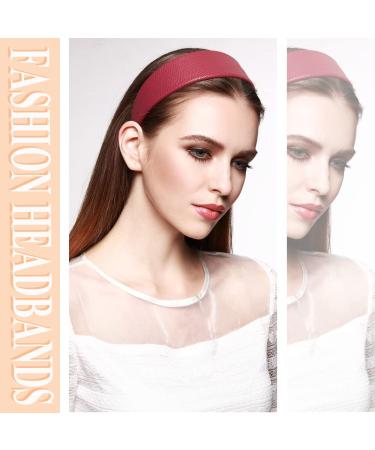 Chic Navy Vegan Leather Headband for Women - Wide PU Hair Band for Non-Slip Style - 1.6 inch - Buy Online on GoSupps.com