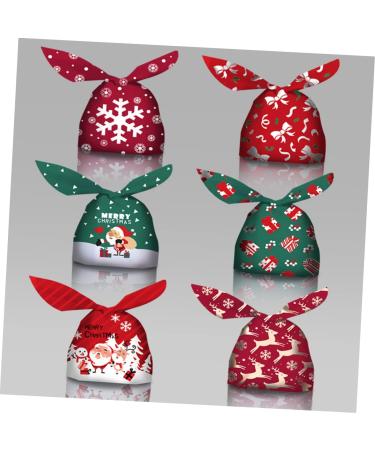 KOMBIUDA Christmas Pouches 100pcs Christmas Wrapping Bag Candy Bags Small Christmas Bags Festive Packing Bags Nougat 22.5x13.5x0.2cm Green - Buy Online on GoSupps.com