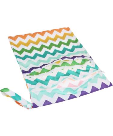 FENICAL Stylish Mom Infant Diaper Bag - Waterproof Reusable Nappy Bag with Dual Zipper Rainbow Design - Buy Online on GoSupps.com