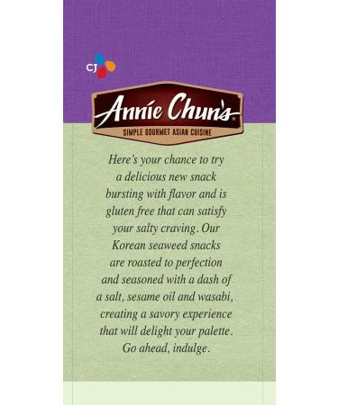Annie Chun's Wasabi Roasted Seaweed Snacks - 0.35 oz | Healthy & Crunchy Snack - Buy Online on GoSupps.com