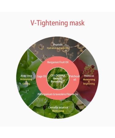 CELDERMA Daily Wear Fit Mask Chiffon Pink 5pcs - V Line Lifting Hydrogel Collagen Chin Mask | K-beauty Face Shaping Jaw Slimmer Strap - Buy Online on GoSupps.com