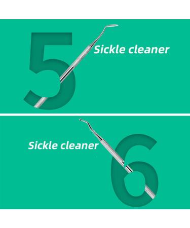 AP.DISHU 6-Piece Tooth Cleaning Set - Premium Stainless Steel Tartar Remover Dental Probe Scaler & Anti-Fog Mirror | Ships Internationally - Buy Online on GoSupps.com