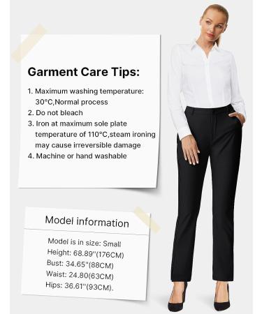 JACK SMITH Women's Golf Pants | Stretch Lightweight Work Pant with Pockets | Quick Dry Water Resistant Casual Trousers | S-XXL, Black - Buy Online on GoSupps.com