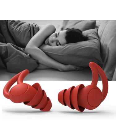 Noise Cancelling Ear Plugs 3 Layers Silicone Reusable Washable Earplugs For Sleeping Noise Cancelling Side Sleepers Construction Workers Snoring Concert Hearing Protection(Red) 3 Layers Red - Buy Online on GoSupps.com
