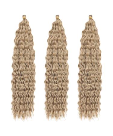 DSoar 22 Deep Twist Crochet Hair - 3 Pack Ocean Wave Curly Bohemian Braids Synthetic Hair Extensions for Women & Girls - 24# - Buy Online on GoSupps.com