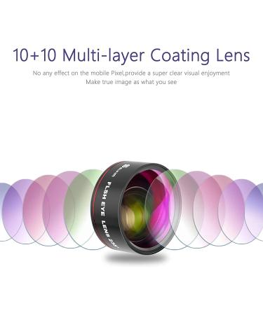 Selvim Phone Camera Lens Kit 4 in 1 - 22X Telephoto, 235 Fisheye, 0.62X Wide Angle, 25X Macro Lens - Compatible with iPhone, Samsung, Android - Buy Online on GoSupps.com