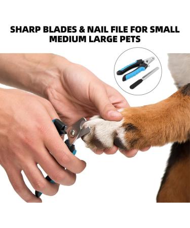 Quick Safety Sensor Pet Dog Nail Trimmers & Clipper for Large & Medium Dogs - Professional Toenail Clippers with Nail File - Buy Online on GoSupps.com