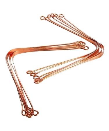 HealthAndYoga Copper Tongue Cleaners - Set of 12 for Oral Hygiene and Bad Breath Relief - Buy Online on GoSupps.com