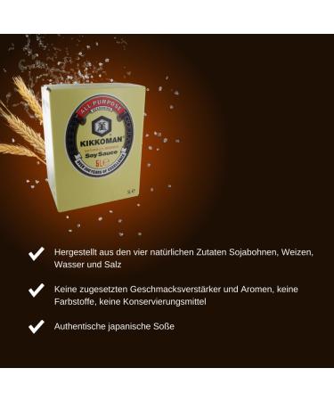 Buy Kikkoman Soy Sauce (1 x 5 L) - Premium Quality for Authentic Asian Cuisine - Ships Internationally - Buy Online on GoSupps.com